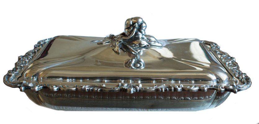 Vintage Silver Tray with Top-ZCI-752013