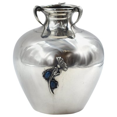 Vintage Silver Vase, Italy, Mid-20th Century-ZCI-820877