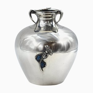 Vintage Silver Vase, Italy, Mid-20th Century-ZCI-820877