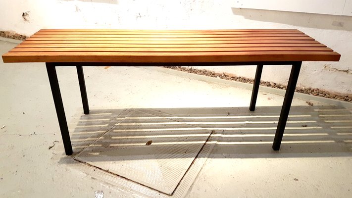 Vintage Slatted Bench Coffee Table, 1960s-PCJ-1138957