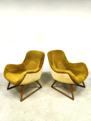 Vintage Sled Lounge Chairs, 1950s, Set of 2-BW-1754776