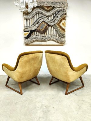 Vintage Sled Lounge Chairs, 1950s, Set of 2-BW-1754776