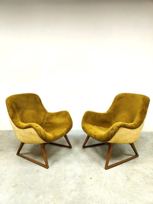 Vintage Sled Lounge Chairs, 1950s, Set of 2-BW-1754776