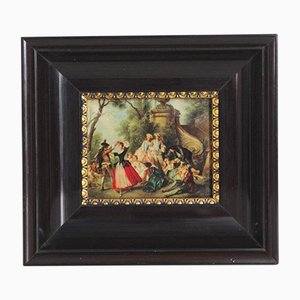 Vintage Small Print in Wooden Frame, 1970s-KNM-910508