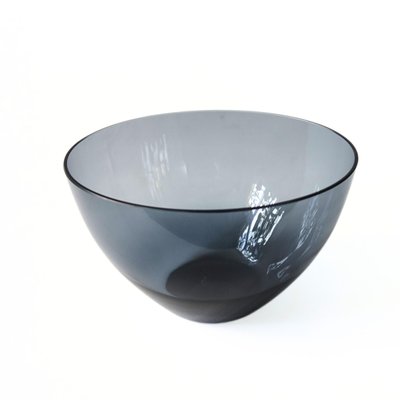 Vintage Smoked Blue Glass Bowl from Reijmyre, Sweden-JKV-1783080