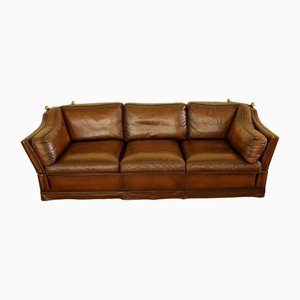 Vintage Sofa in Cognac Leather with Drop Sides-ITF-2026953