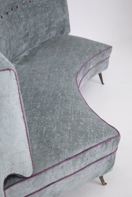 Vintage Sofa in Light Blue & Purple Velvet from Isa Bergamo-RCE-1285415