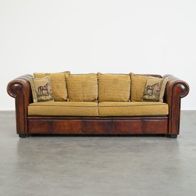 Vintage Sofa in Sheepskin Leather-HPP-2034380