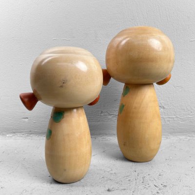 Vintage Sosaku Kokeshi Dolls by Uchida Schinichiro, Japan, 1960s, Set of 2-DWL-1786494