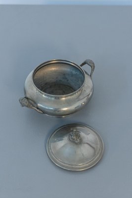 Vintage Soup Tureen in Silver Metal With Lid-RCE-1230477