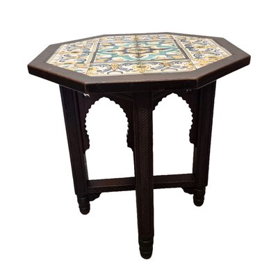 Vintage Southern European Side Table with Tile Top, 1950s-VHW-2032223