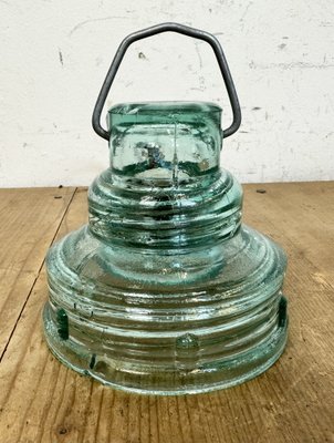 Vintage Soviet Green Glass Hanging Light, 1960s-CGF-1767555