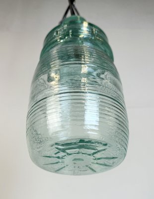 Vintage Soviet Green Glass Hanging Light, 1960s-CGF-1767555