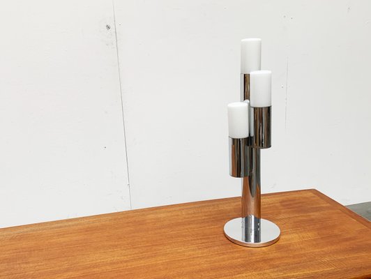 Vintage Space Age Chrome and Glass Table Lamp-UAH-934809