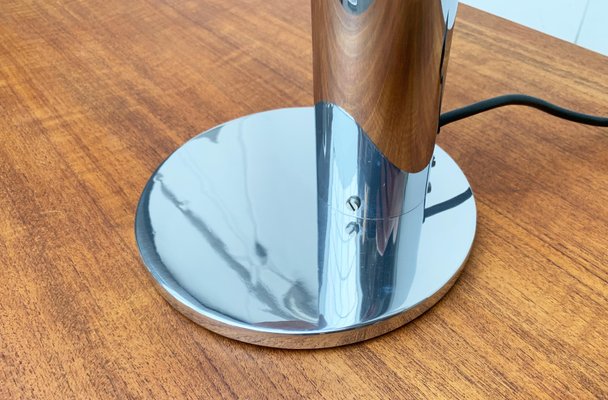 Vintage Space Age Chrome and Glass Table Lamp-UAH-934809