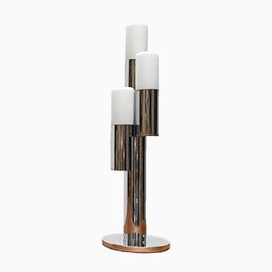 Vintage Space Age Chrome and Glass Table Lamp-UAH-934809