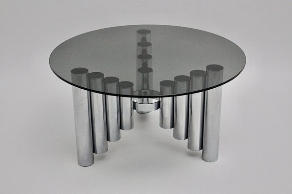 Vintage Space Age Chromed Tube Coffee Table, Manhattan, 1960s-NB-1189195