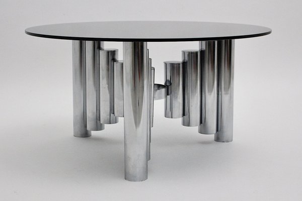 Vintage Space Age Chromed Tube Coffee Table, Manhattan, 1960s-NB-1189195