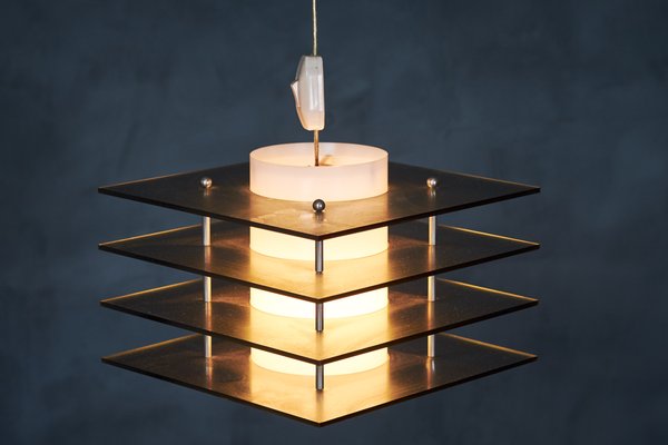 Vintage Space Age Danish Pendant Lamp, 1970s-ZGQ-585647