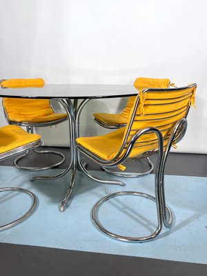 Vintage Space Age Dinner Table and Chairs in the style of Gastone Rinaldi, 1960s, Set of 5-OT-1426410