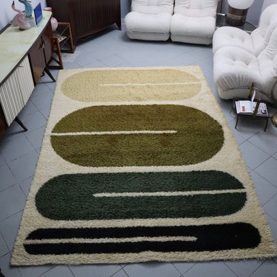 Vintage Space Age Geometric Wool Rug, 1970s-SBG-2021807