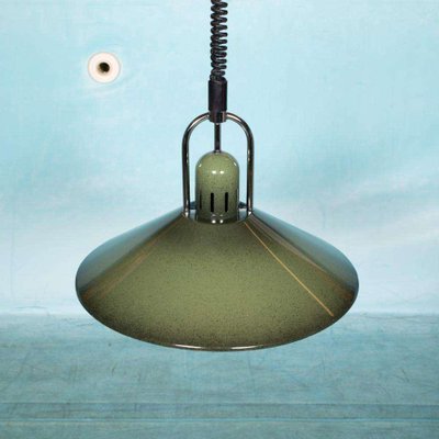 Vintage Space Age Swedish Hanging Lamp in Green, 1970s-HGA-2032007