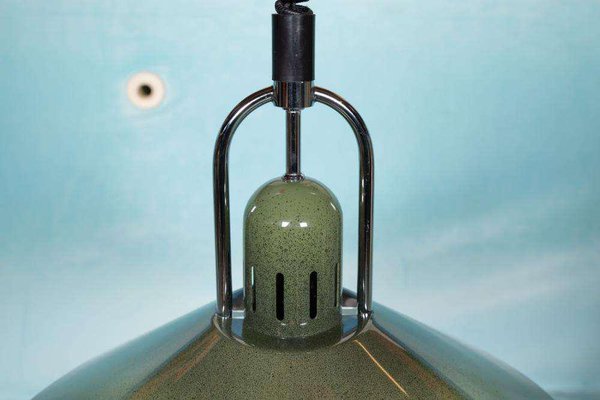 Vintage Space Age Swedish Hanging Lamp in Green, 1970s-HGA-2032007