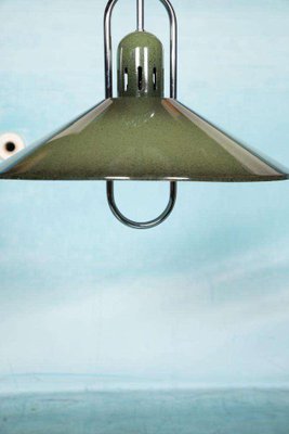 Vintage Space Age Swedish Hanging Lamp in Green, 1970s-HGA-2032007