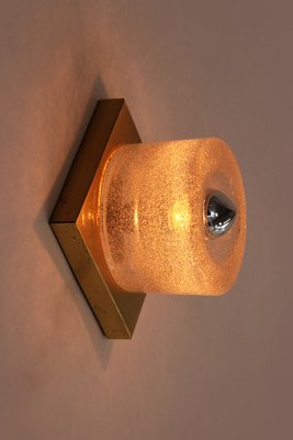 Vintage Space Cube Wall Lamp in Ice Glass from Peill & Putzler, 1960-EZZ-1803009