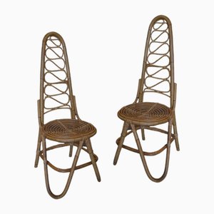 Vintage Spanish Bamboo Chairs, Set of 2-TCS-1800510