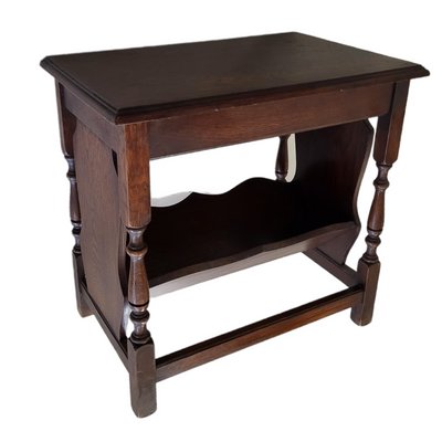 Vintage Spanish Side Table with Magazine Rack, 1920s-TCS-1389828