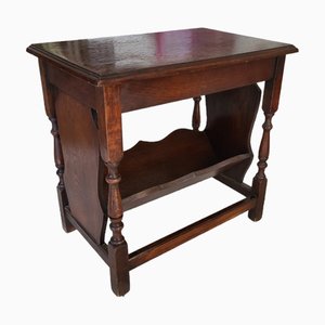 Vintage Spanish Side Table with Magazine Rack, 1920s-TCS-1389828