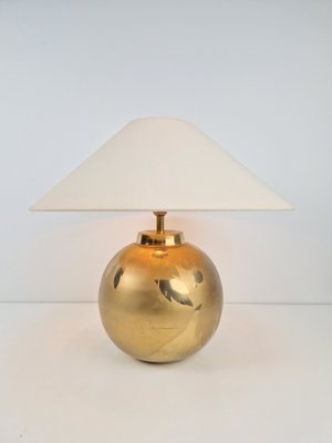 Vintage Sphere Brass Table Lamp by Louis Drimmer, France, 1970s-AXJ-1700539