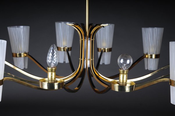 Vintage Sputnik Bag Chandelier in Brass, 1960s-FLW-1402190