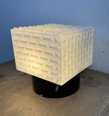 Vintage Square Milk Glass Wall Light, 1970s-CGF-2043846