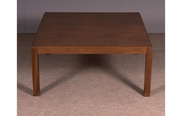 Vintage Square Walnut-Stained Coffee Table-SRP-1732807