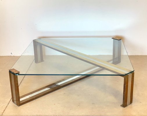 Vintage Steel Living Room Coffee Table, 1970s-NPC-1335363