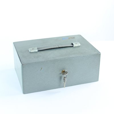 Vintage Steel Safe Deposit Box, Czechoslovakia, 1980s-UL-1174570