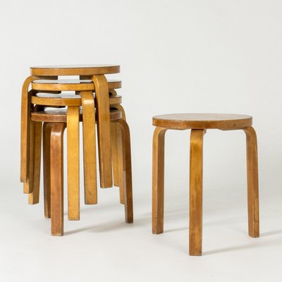 Vintage Stools by Alvar Aalto, 1940s-NL-1718957