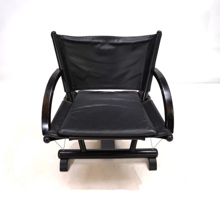 Vintage String Leather Lounge Chair from Weishäupl Werkstätten, 1980-HUW-2026949