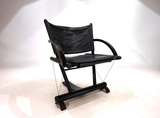 Vintage String Leather Lounge Chair from Weishäupl Werkstätten, 1980-HUW-2026949