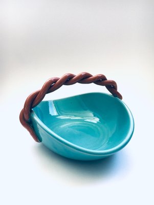 Vintage Studio Art Pottery Candy Bowl by Alexandre De Wemmel, Belgium, 1950s-RQV-1306683