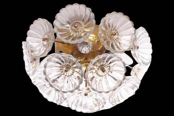 Vintage Sunburst Flush Mount from VEB Ebersbach, Germany, 1960s-KIJ-1368013