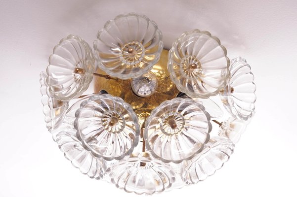 Vintage Sunburst Flush Mount from VEB Ebersbach, Germany, 1960s-KIJ-1368013