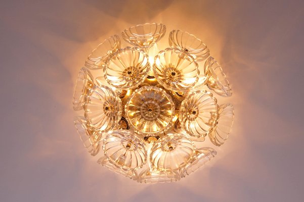 Vintage Sunburst Flush Mount from VEB Ebersbach, Germany, 1960s-KIJ-1368013