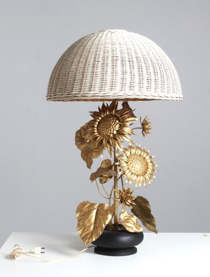 Vintage Sunflower Table Lamp, 1980s-ZLE-1784064