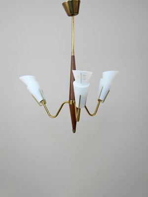 Vintage Suspension Lamp in Opaline Glass, 1960s-QWP-1791824