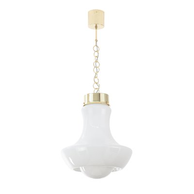 Vintage Suspension Lamp in White Murano Glass Milk, Italy-MPO-1361958