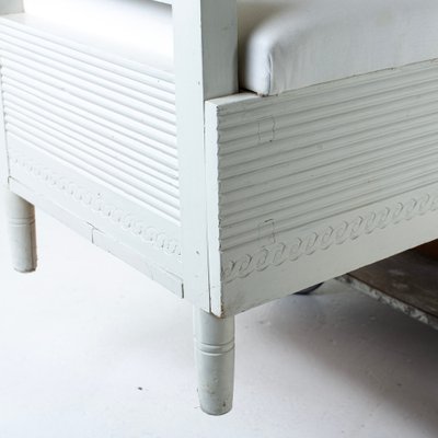 Vintage Swedish Bench in White-VAP-1759483