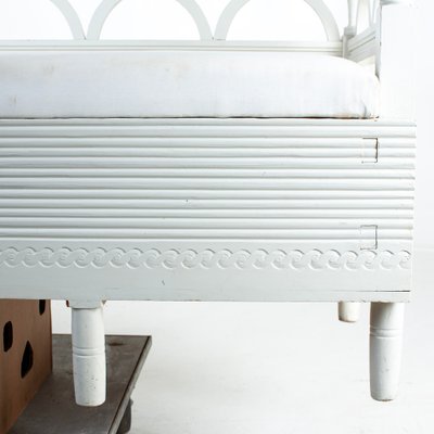 Vintage Swedish Bench in White-VAP-1759483